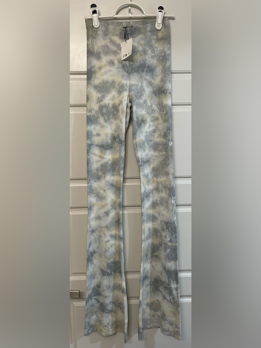 🚨💎 NWT Zara Lightweight Ribbed Tie-Dye Flare Pants